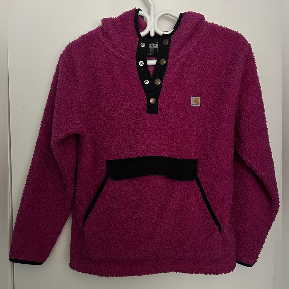 Carhartt Kids' Fuchsia Fleece Hoodie
